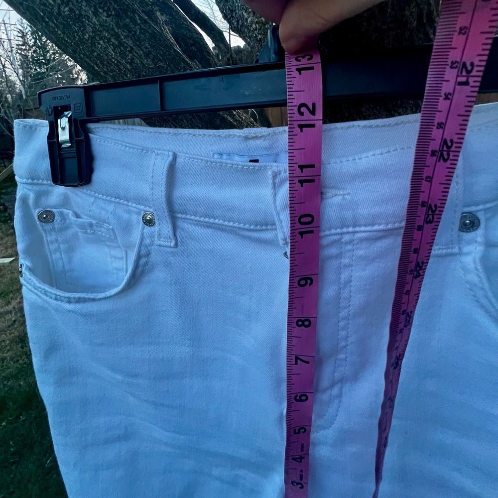 Seven 7 for All Mankind Jo Lux White Wide Leg Jean High Rise 29 - Picture 10 of 16